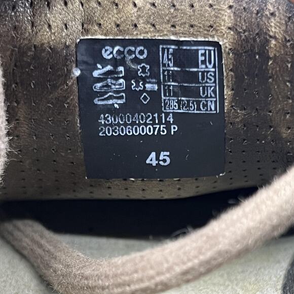 ECCO Soft 7 Casual Sneakers Men Size 11 US, 45 EU Brown Nubuck Comfort Low Shoes